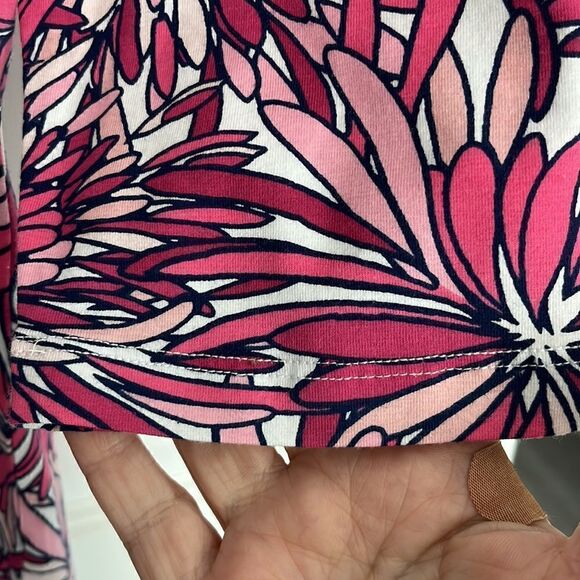 Appleseeds Shades of Pink & White Floral Cotton Spandex Top NWOT - Picture 4 of 7
